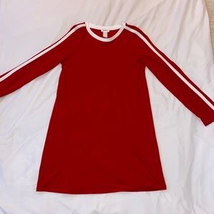 Red forever 21 girls long sleeve t-shirt dress